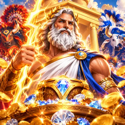 Card do slot Gates of Olympus com tema da mitologia grega